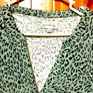 Wonderly Animal Print Blouse Large